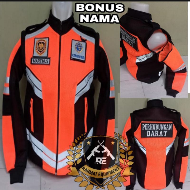 Romket Hubdat Rompi Jaket Perhungan Darat Romket Dishub Orange