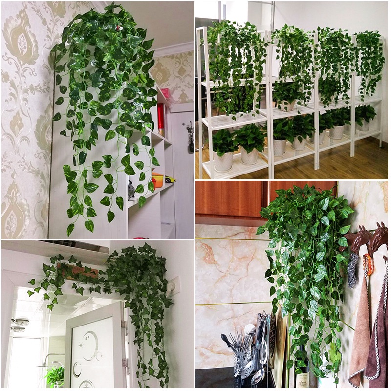 Bunga Mawar Artificial Wisteria Imitasi tanaman gantung palsu plastik daun artificial dekorasi kamar KB35