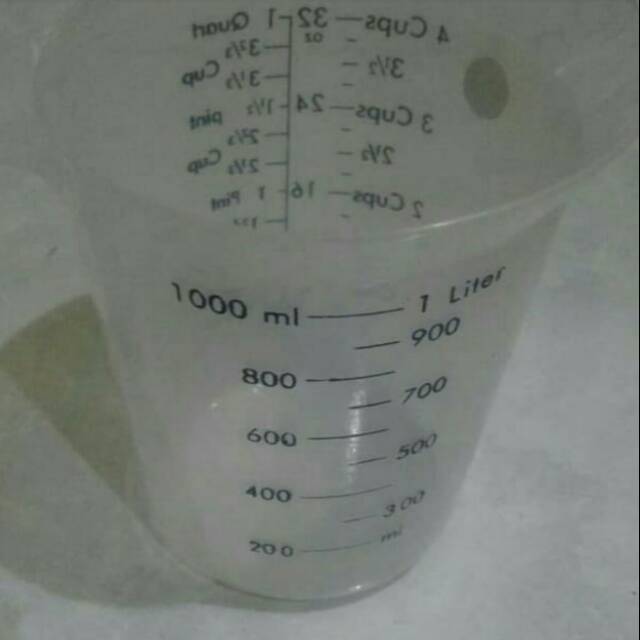 Gelas Ukur/Takar 1 Liter Owl Plastic(green leaf)