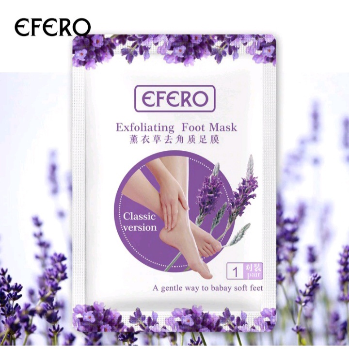[BISA COD] Masker Kaki Efero Pengelupas Kulit Mati Masker Kaki Pecah Kering Foot Peeling Feet Mask Exfoliating