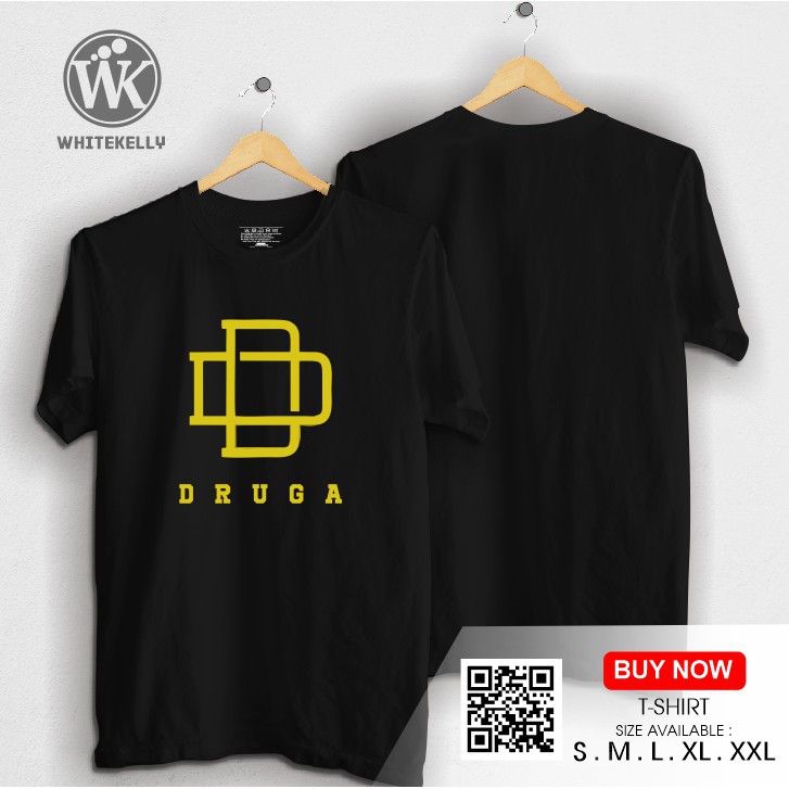 Kaos / Baju / Tshirt Distro DRUGA LOGO Terlaris Termurah  -jhahis
