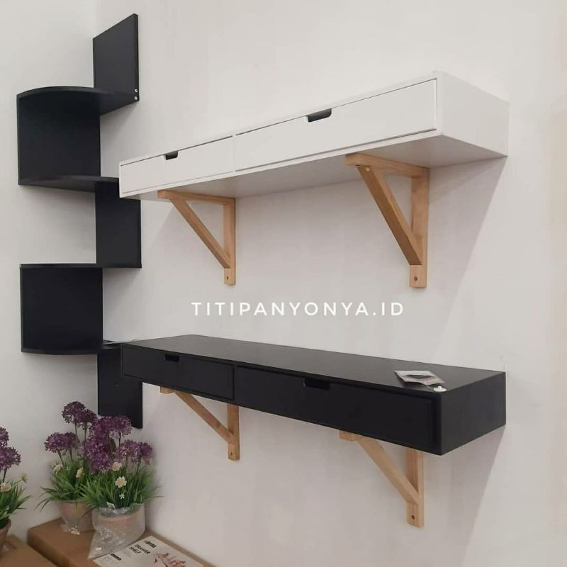 Rak Drawer Laci Dinding Gantung Tempel Minimalis Serbaguna Informa