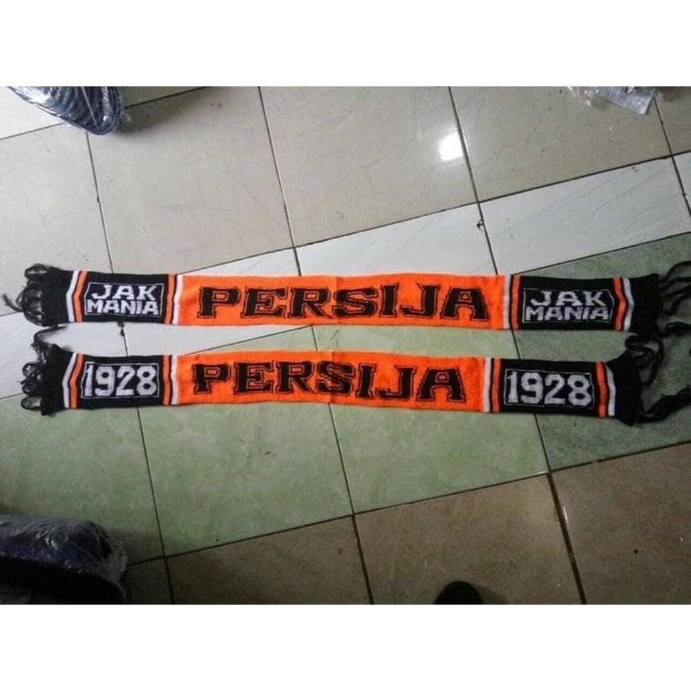 Jual Syal Scraf Rajut Persija 1928 Jakmania Jakarta Grade Ori JErsey Futsal Limited