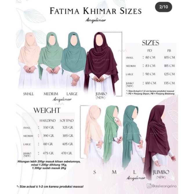 Fatimah Khimar Atelier Angelina (Preloved)