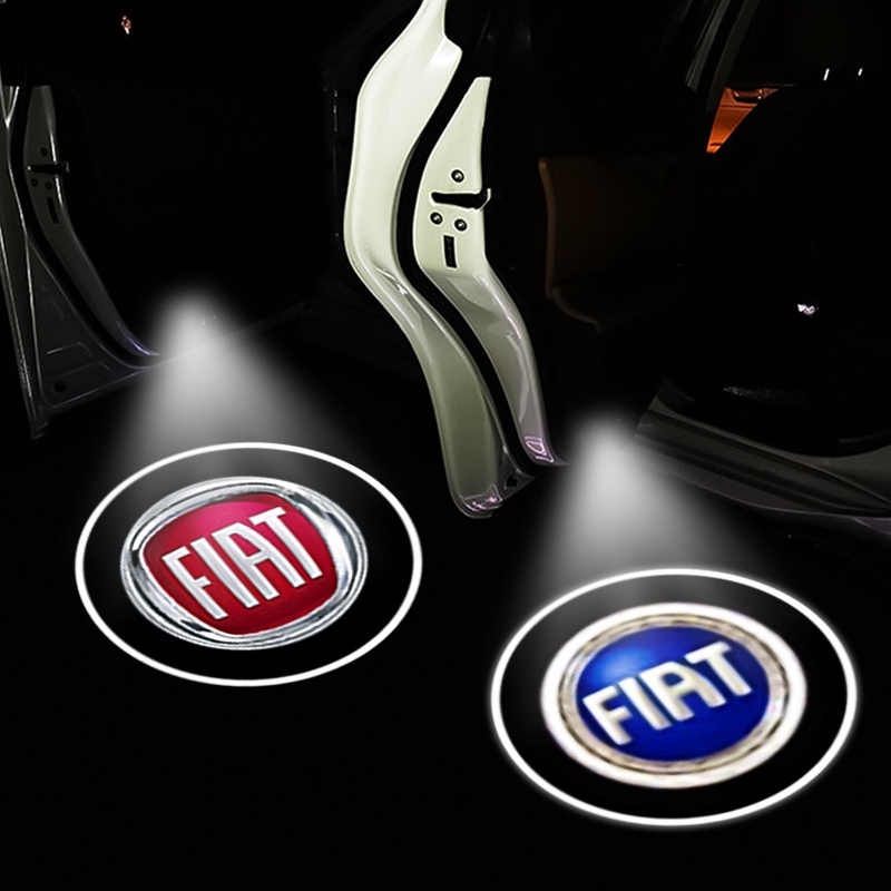 2pcs Lampu Led Proyektor Welcome Pintu Mobil Untuk FIAT 500 UNO Astra Stilo Punto Argo Bravo Palio Toro Freemont Marea Panda