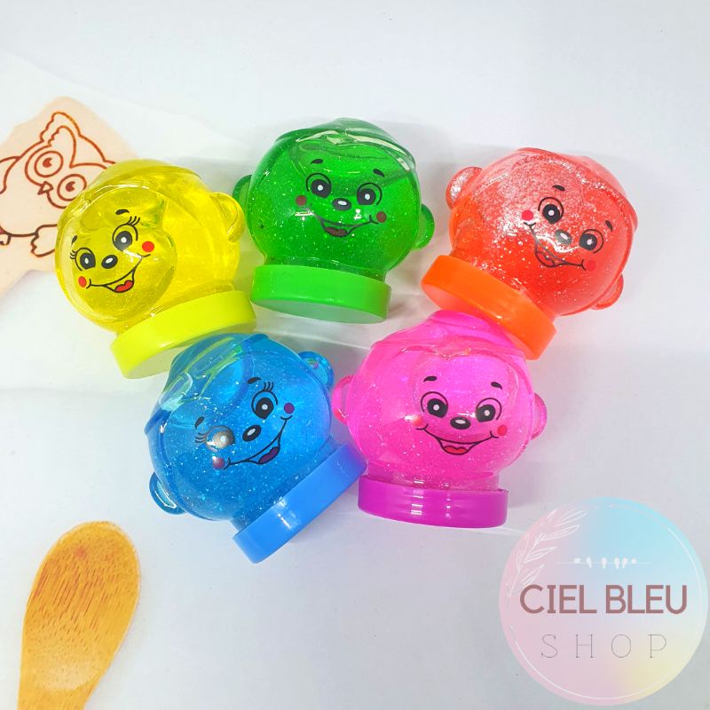 Mainan Slime SEDANG Glitter / MAINAN SLIME TABUNG EDUKASI / CIEL BLEU SHOP