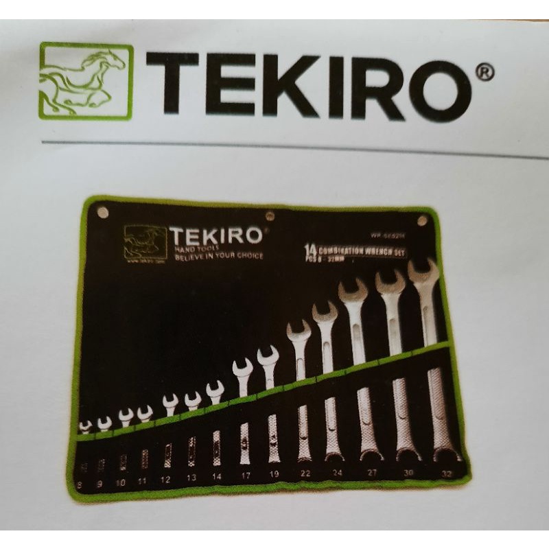 Kunci Ring Pas Set14 pcs(8-32mm)Tekiro