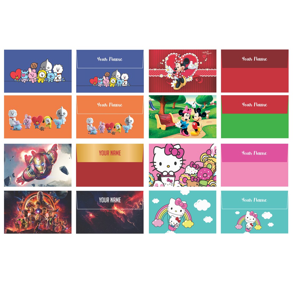 

Amplop Kondangan Custom Motif BT21 dan Kartun isi 50 pcs