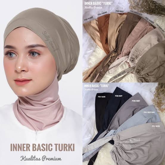 HIJAB BERGO SYRIA AZRIEL + CADAR NON PED KHIMAR INSTAN SUPER JUMBO WOLFIS PREMIUM-INNER TURKI