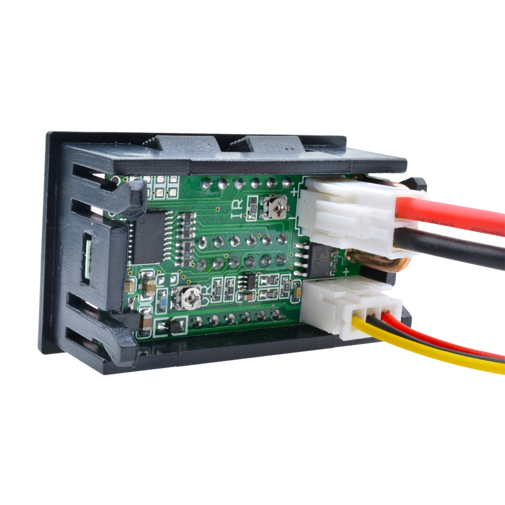 Voltmeter Ammeter Digital Dc 0-200v 10a Dengan 4 Bits 5 Kabel