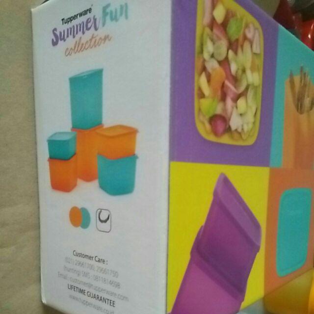 ( 3 Pcs ) Summer Fun - Tropical Fiesta - Pop Fiesta Warna Sama ( Tempay Makan ) Tupwr