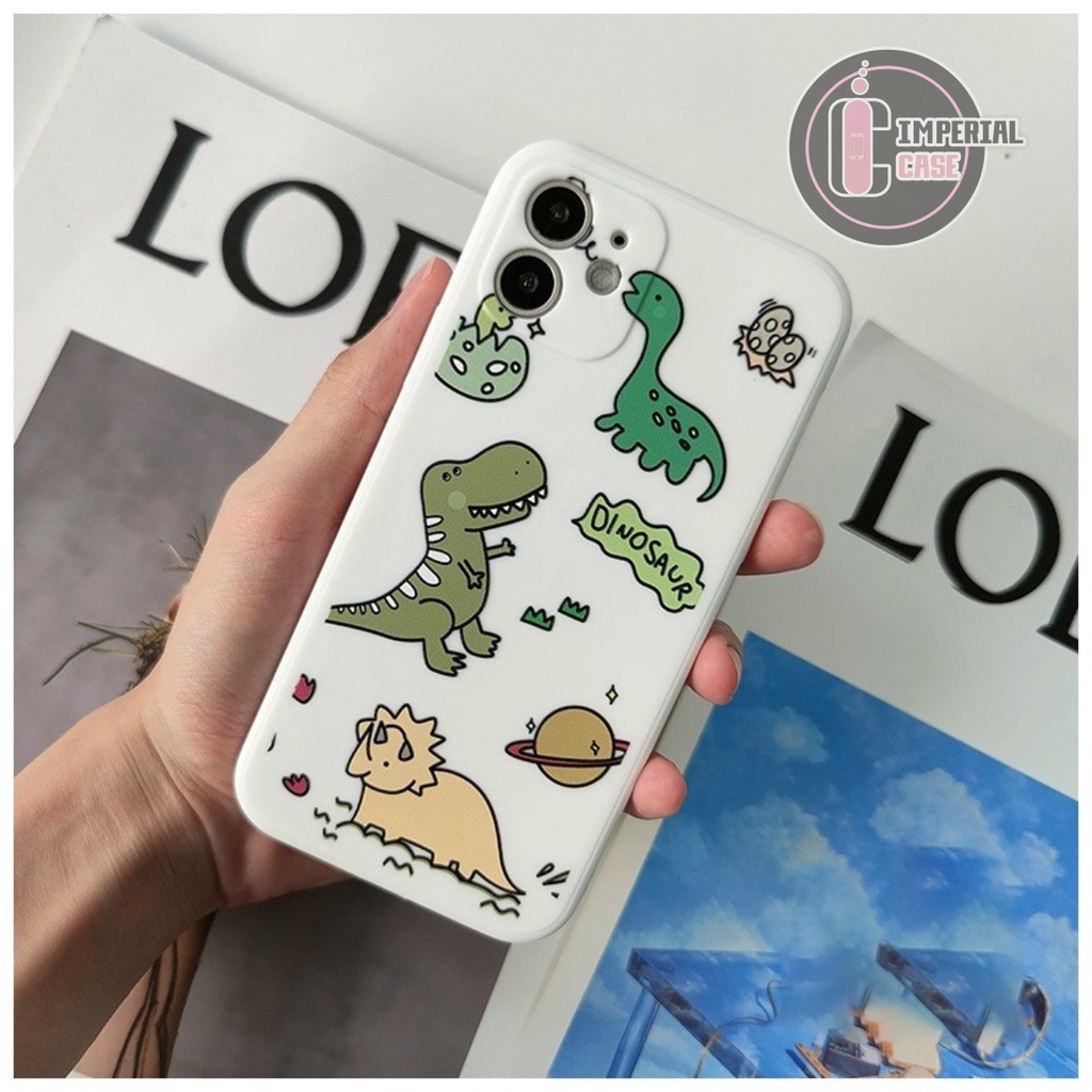 SOFTCASE MACARON PELINDUNG KAMERA CUSTOM DINOSO OPPO VIVO SAMSUNG REALME XIAOMI IPHONE INFINIX FOR A