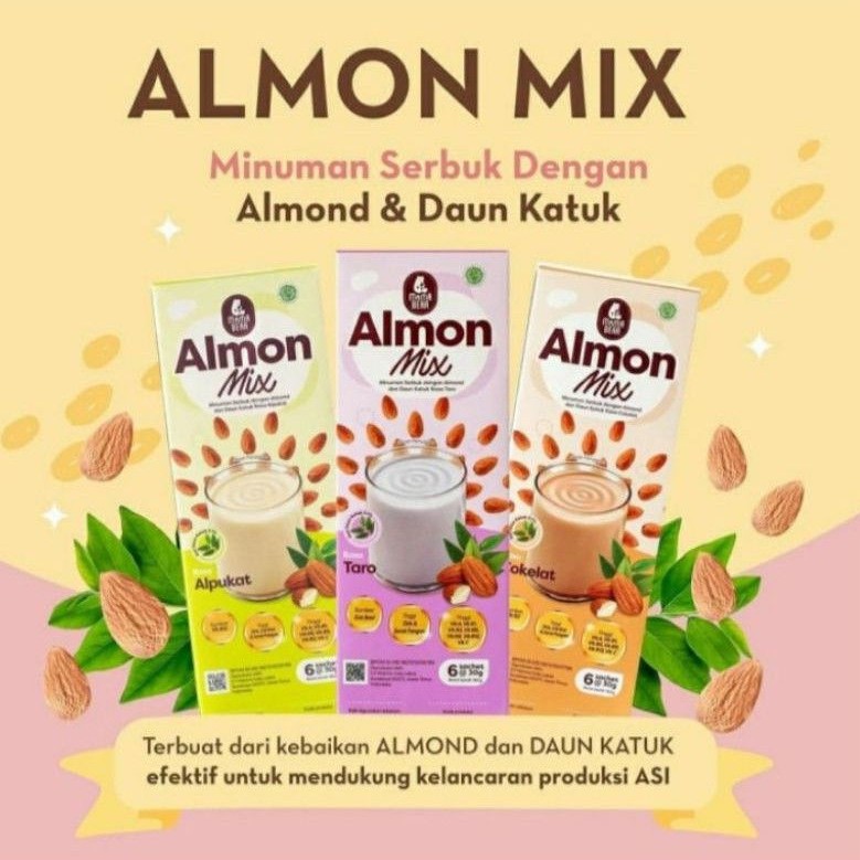 [Terlaris] MAMA BEAR Almon Mix ASI Booster Susu Almond Daun Katuk Alamon Mix Mamabear Almond Mix Pelancar ASI