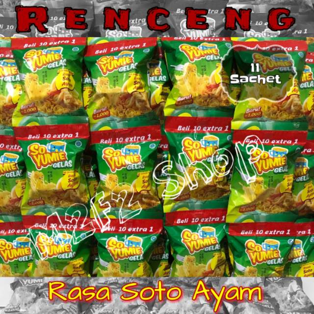 Jual Mi Mie Gelas So Yumie Rasa Soto Ayam 30 Gr Kemasan Renceng