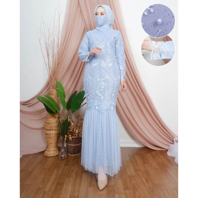 Reallpict gamis duyung tille//gamis tille tutu//gamis pesta