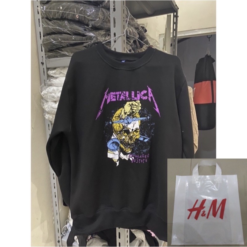 CREWNCEK Metalica Black H&m