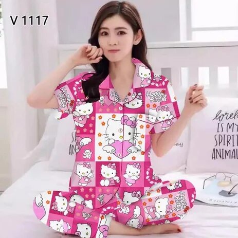 VIBELLECP - CP Vibelle shop grosir baju tidur piyama karakter fashion murah wanita-CP H!K