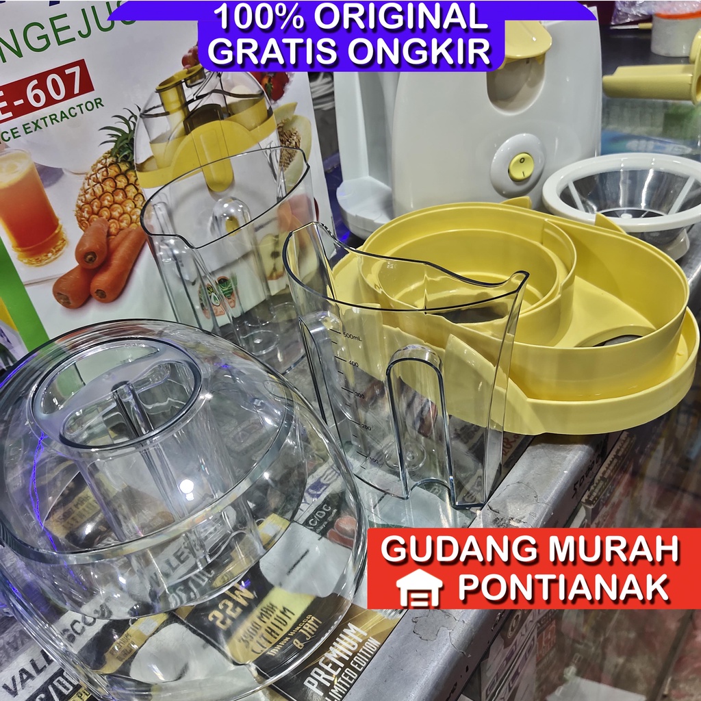 Miyako Juicer JE-607 pelumat penghalus buah dengan ampas terpisah