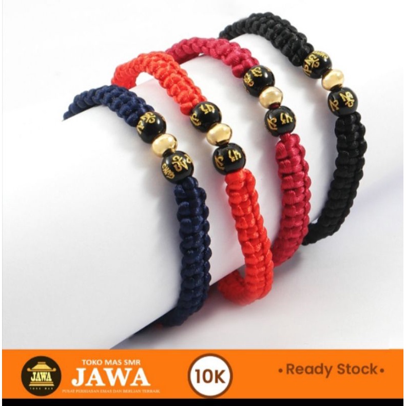 Gelang Tali Anyam Variasi Giok Bulat1 "Semar Jawa"