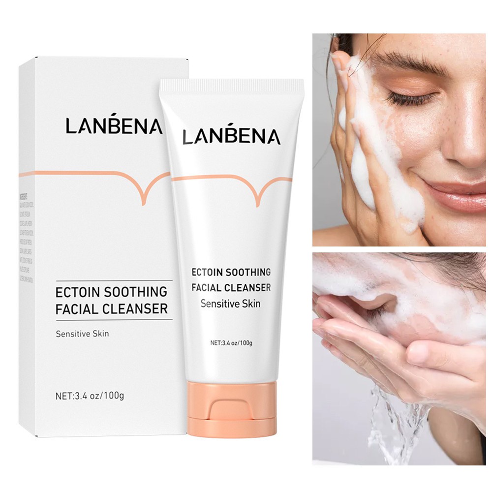 LANBENA Ectoin Kulit Sensitif Anti Allergic 100ml Facial Cleanser