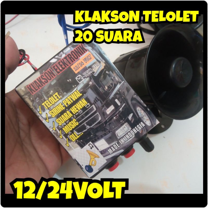 klakson motor suara mobil telolet suara hewan dll 12 VOLT dan 24 VOLT modul + toa