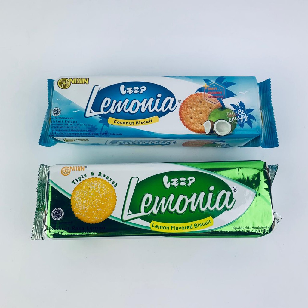 NISSIN LEMONI / LEMON /  FLAVORED BISCUIT / COCONUT BISCUIT / 130g