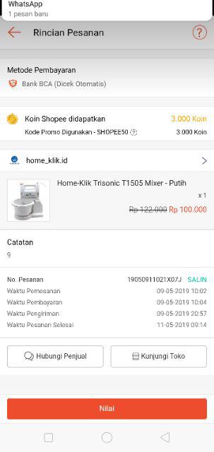 Home-Klik Trisonic T1505 Mixer - Putih  Shopee Indonesia