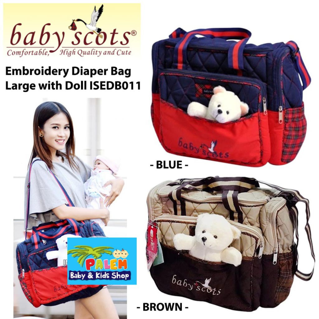 BABY SCOTS TAS PERLENGKAPAN BAYI BORDIR BONEKA BESAR ISEDB011