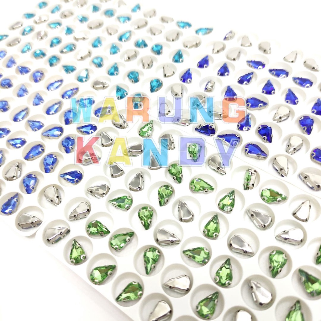 Diamon Jahit Cangkang Tetes 6x10 WARNA GRADE A - BKS 1RB