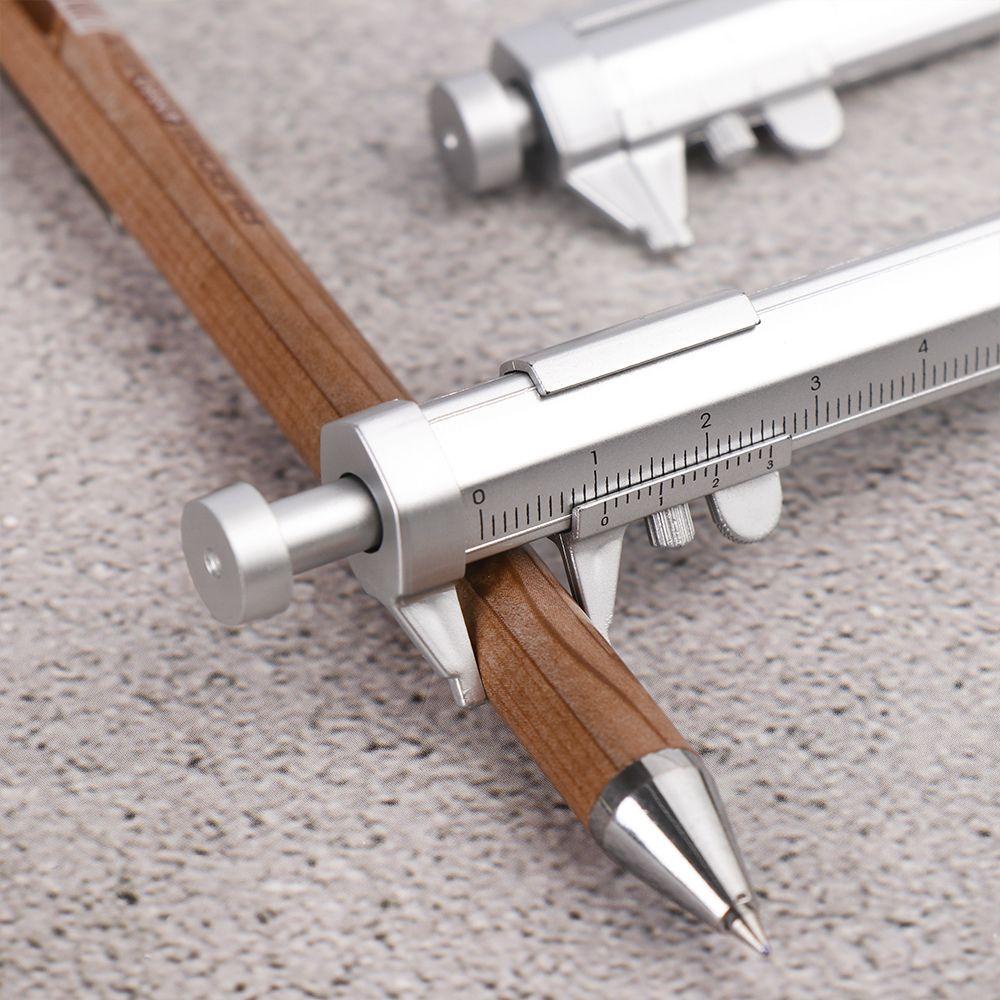 Wonder Vernier Calipers Pen Alat Tulis Berputar Penggaris Skala Unisex Multifungsi