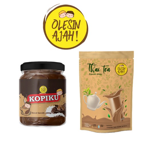 

Promo OlesinAjah Selai Kopiku 200Gr + Thai Tea Premium Flavoured Drink - 120G