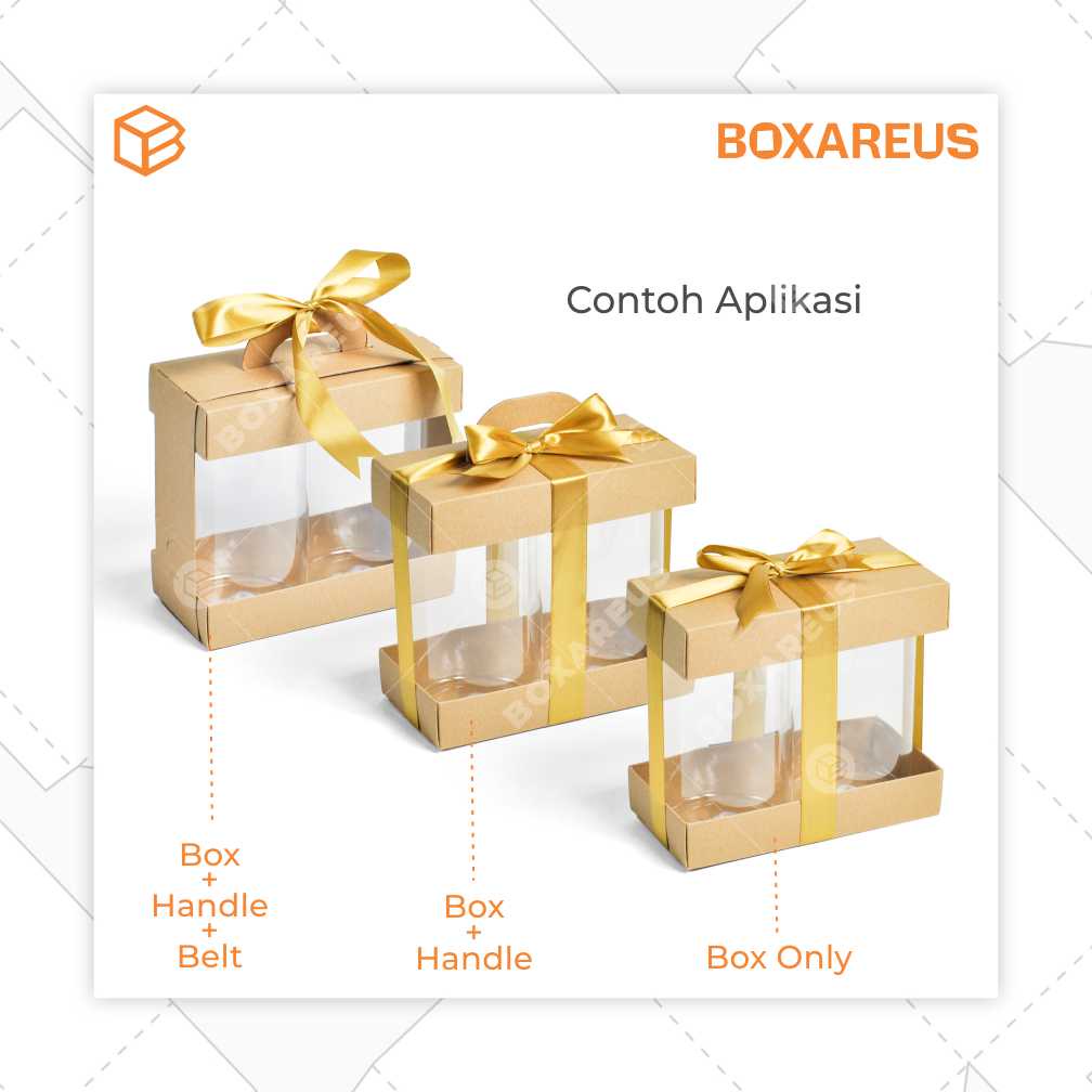 Box Toples Kue Kering, Jar Plastik Packaging, Kemasan Dus Cookies  | TJ94187 (10 pcs)