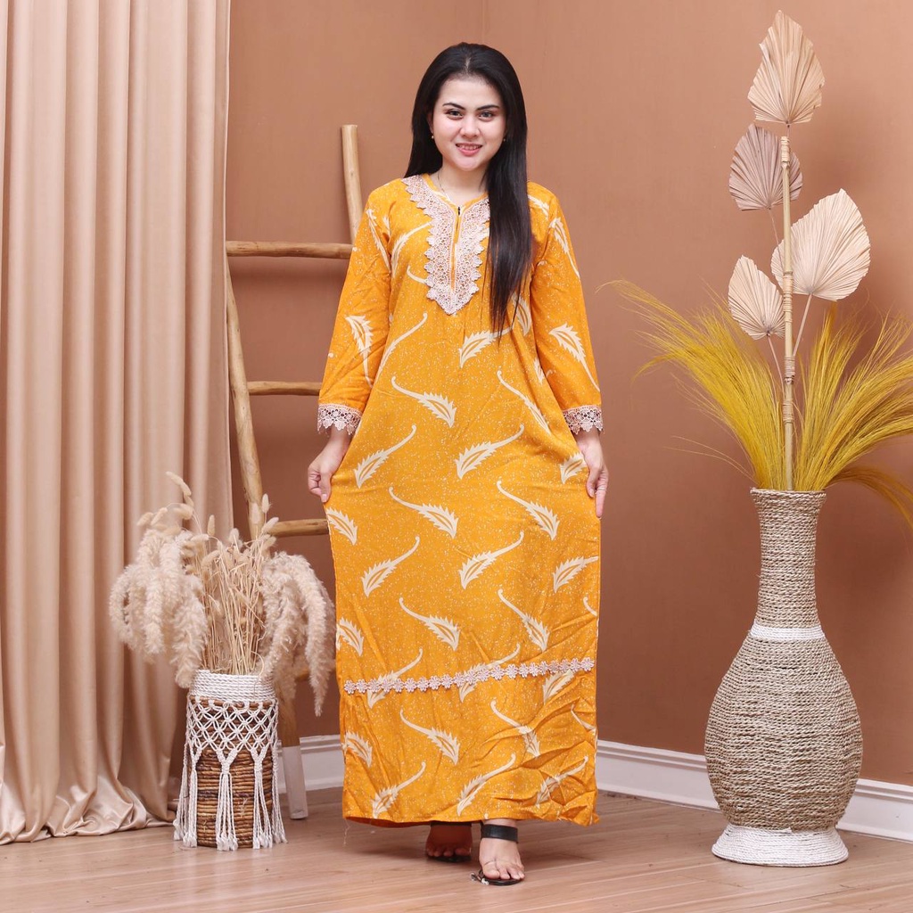 Batik Prass - DASTER ARAB PANJANG | RAYON SUPER GRADE A | DASTER BUSUI | RENDA MILO ORI-2