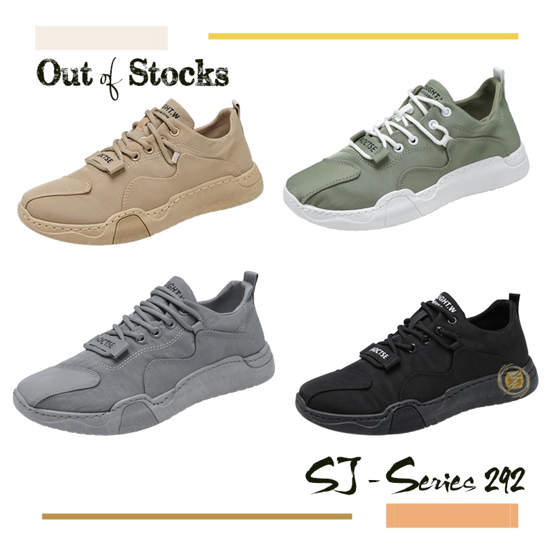 [NOOS] Sepatu Sneakers Pria Tali Elastis Keren Buat Nongkrong Kualitas Import Premium -292