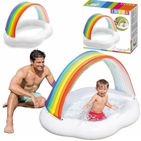 Kolam Rainbow Cloud Baby Pool Sunshade Canopy - Intex 57141