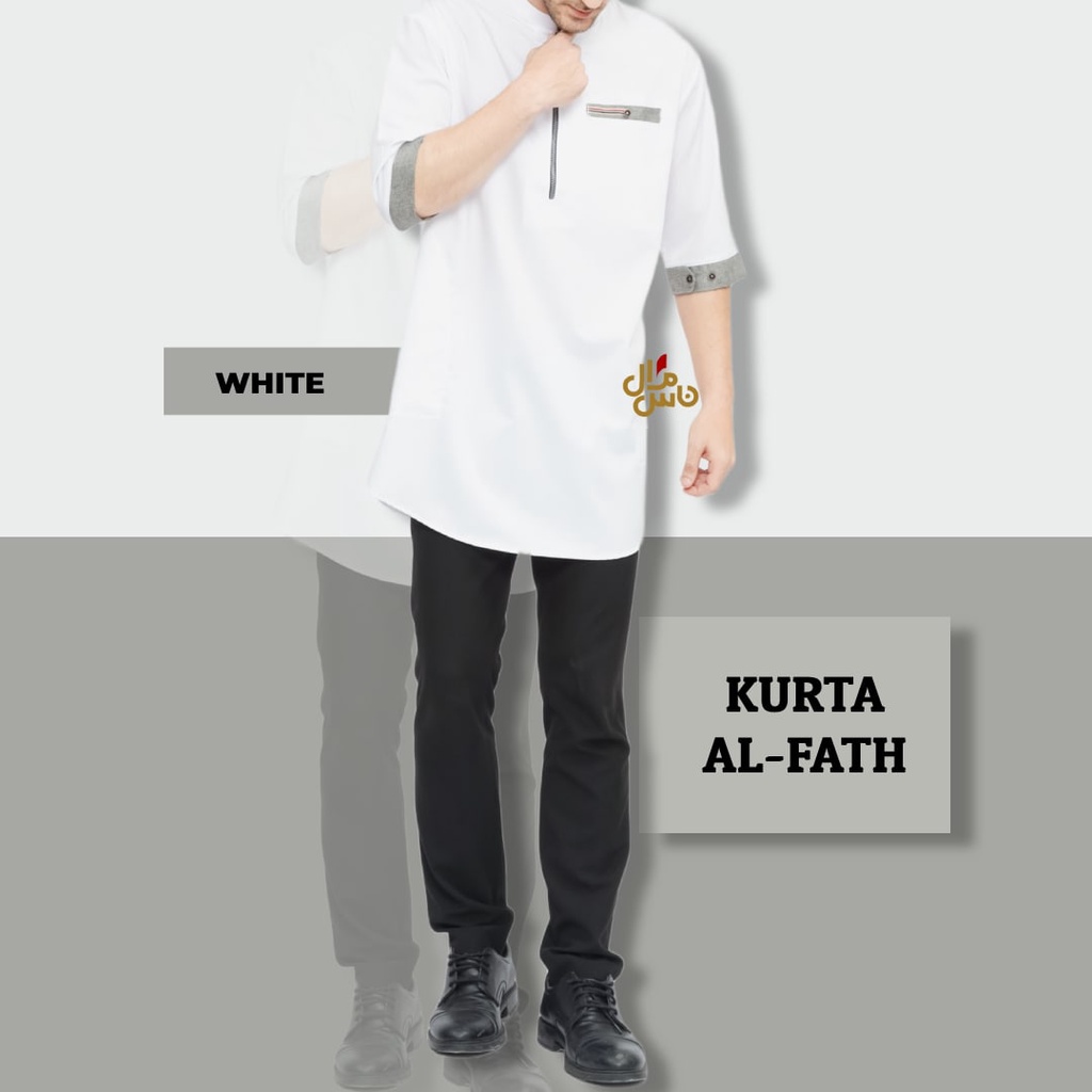 BAJU KOKO PRIA KURTA DEWASA MODEL AL FATH BAHAN KATUN TOYOBO FODU