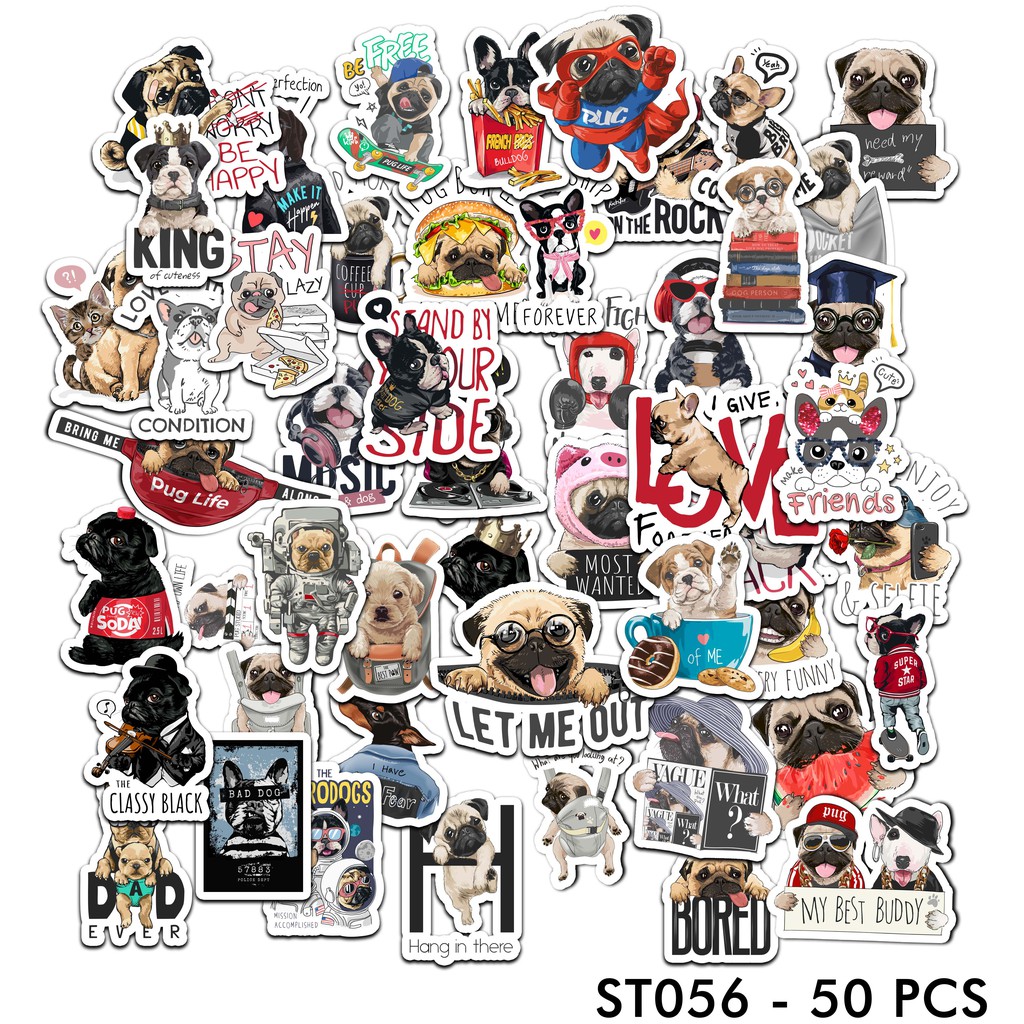 

STIKER TUMBLR FASHION CUTE STICKER UNTUK LAPTOP HP KULKAS RUMAH ST056 DOGGY DOG ANJING