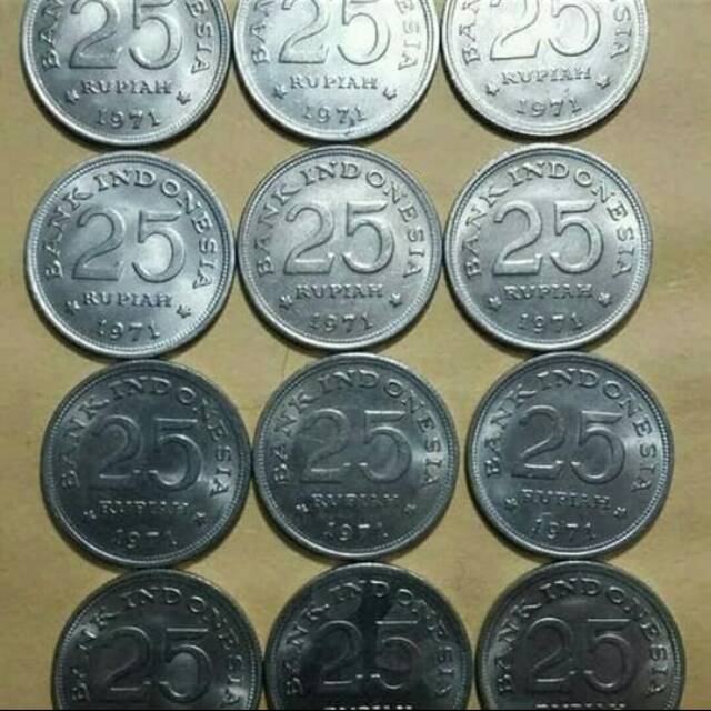 Koin kuno 25 rupiah nikel 1971