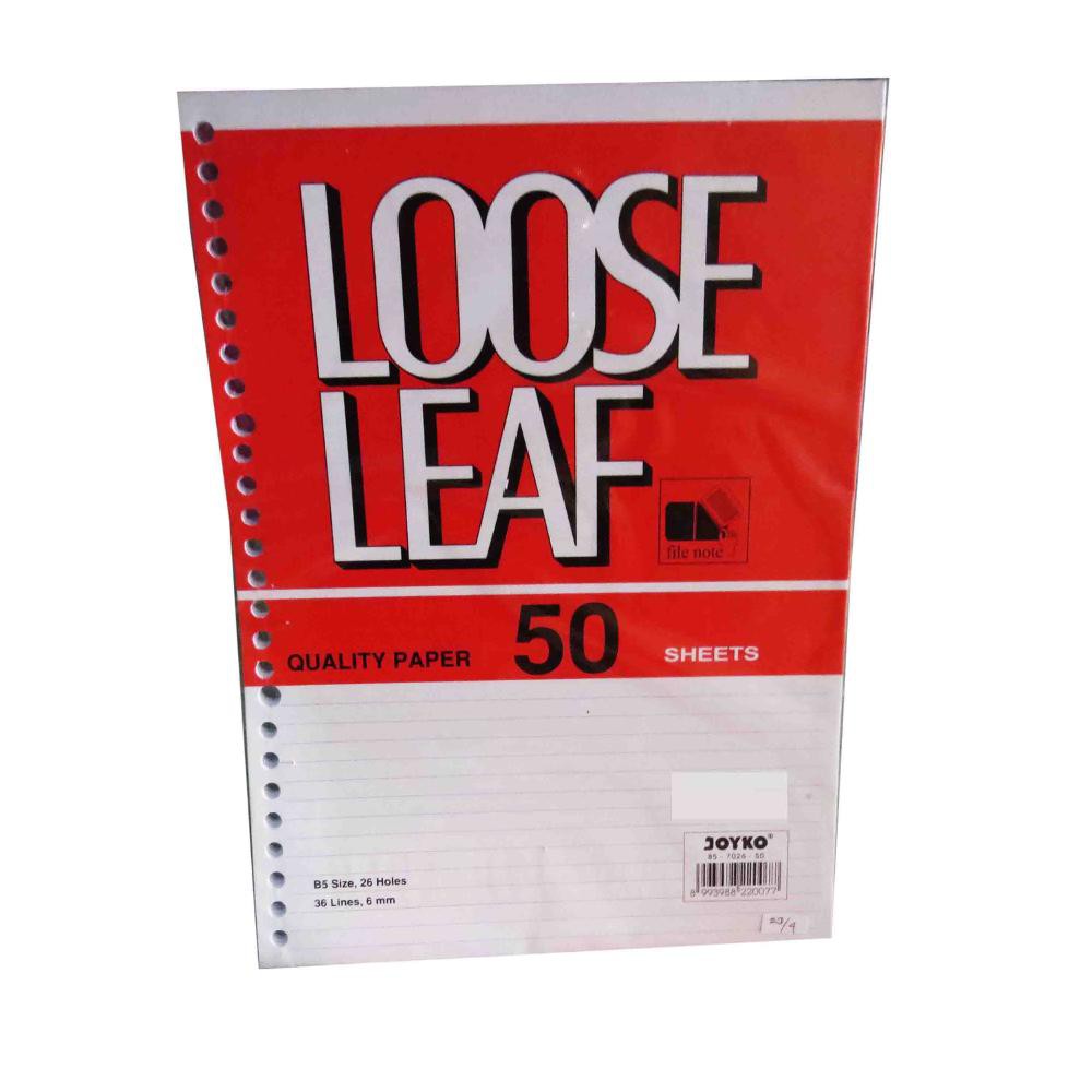 REFILL kertas file note murah loose leaf paper joyko B5 isi 50 lembar dan 100 lembar