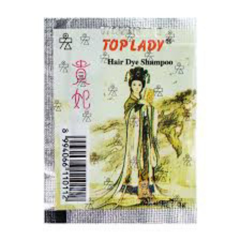 TOP LADY - HAIR DYE SHAMPOO - SEMIR RAMBUT WARNA HITAM