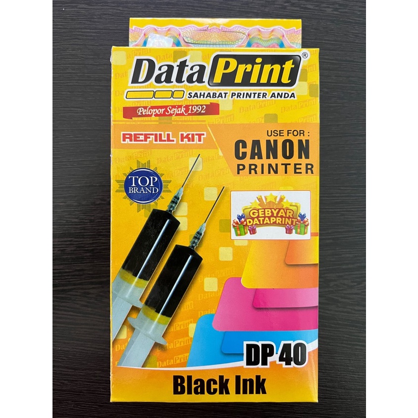 Refill Tinta Suntik Data Print DP40 DP41 Printer Canon - DP 40 Black DP 41 Color