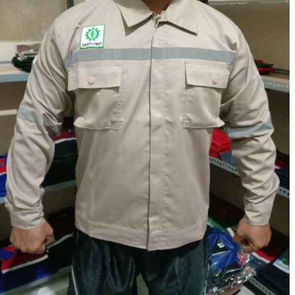 WEARPACK ATASAN Gudang Wearpack - Baju Kerja Seragam Proyek Warna COKSU POLOS