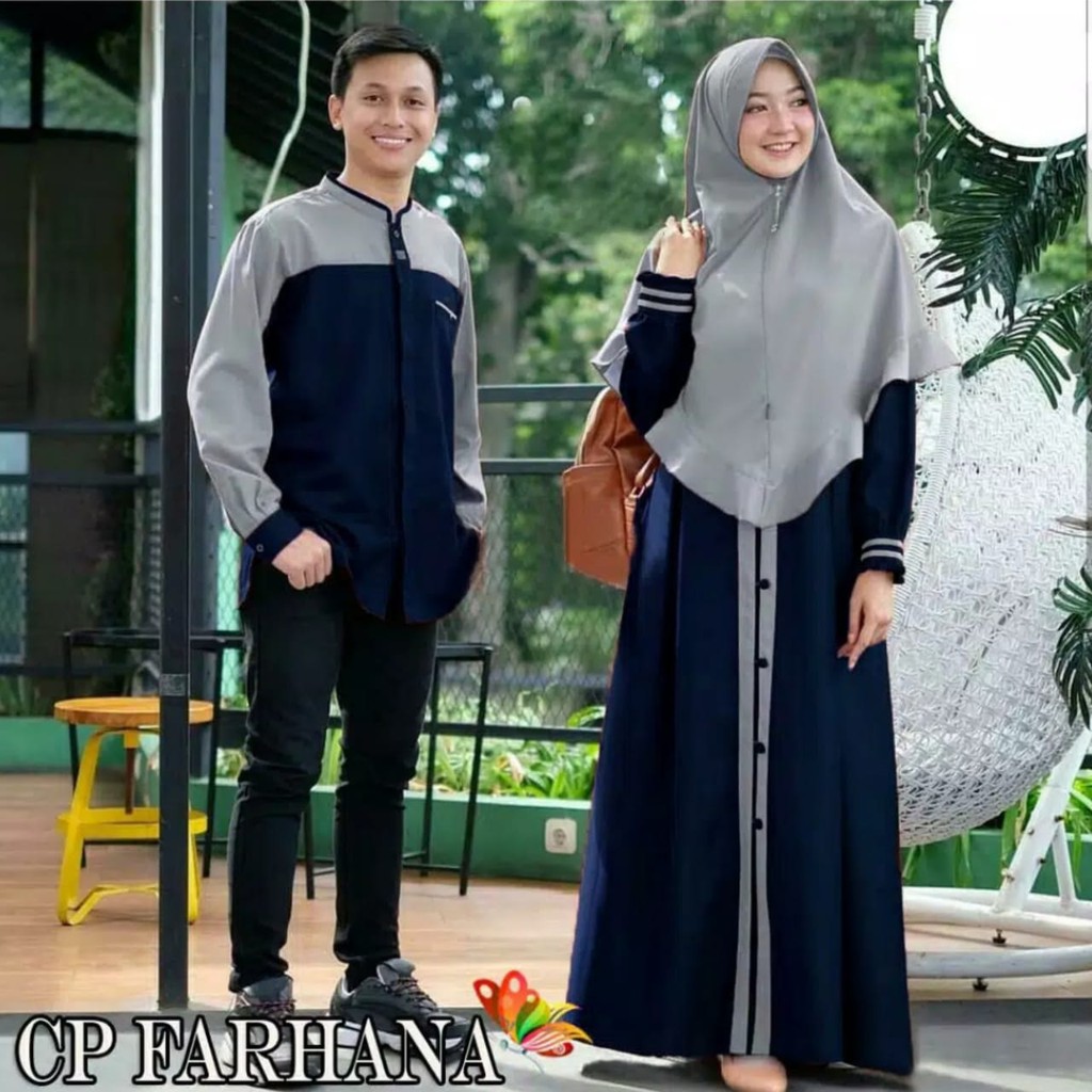 COD | BIG SALE !!! Farhana Couple Baju Pasangan Kondangan Pesta Muslim Wanita