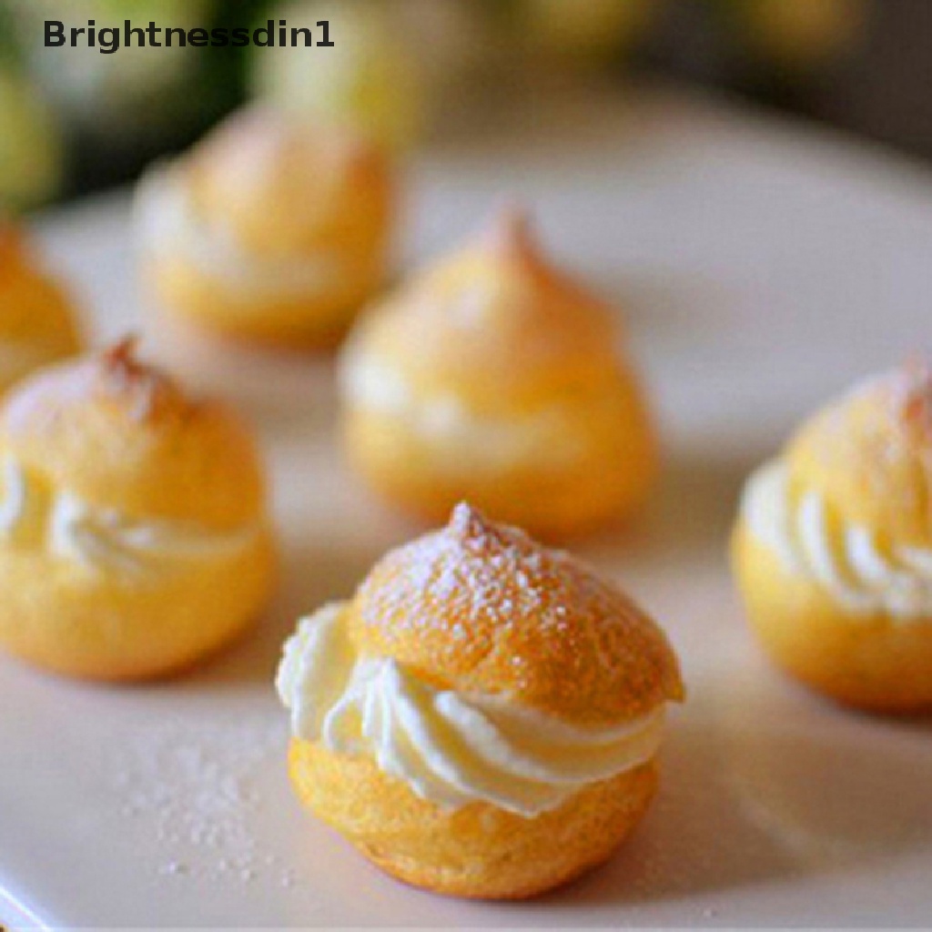 4 Pcs Eclair Puff Nozzles Tabung Pipa Krim Pastry Isi Ulang Cupcake