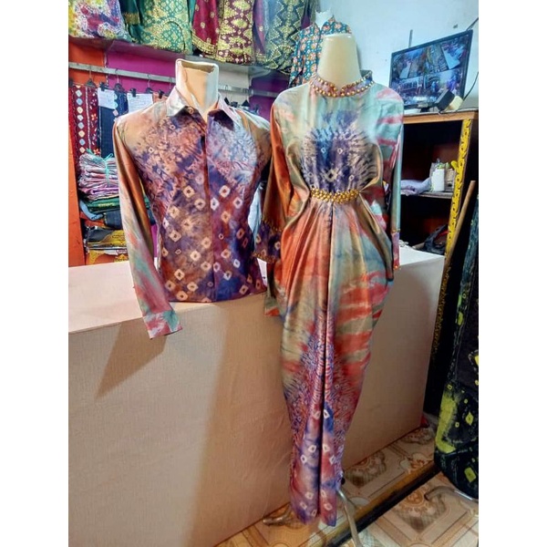 Couple Kaftan Jumputan Asli Palembang