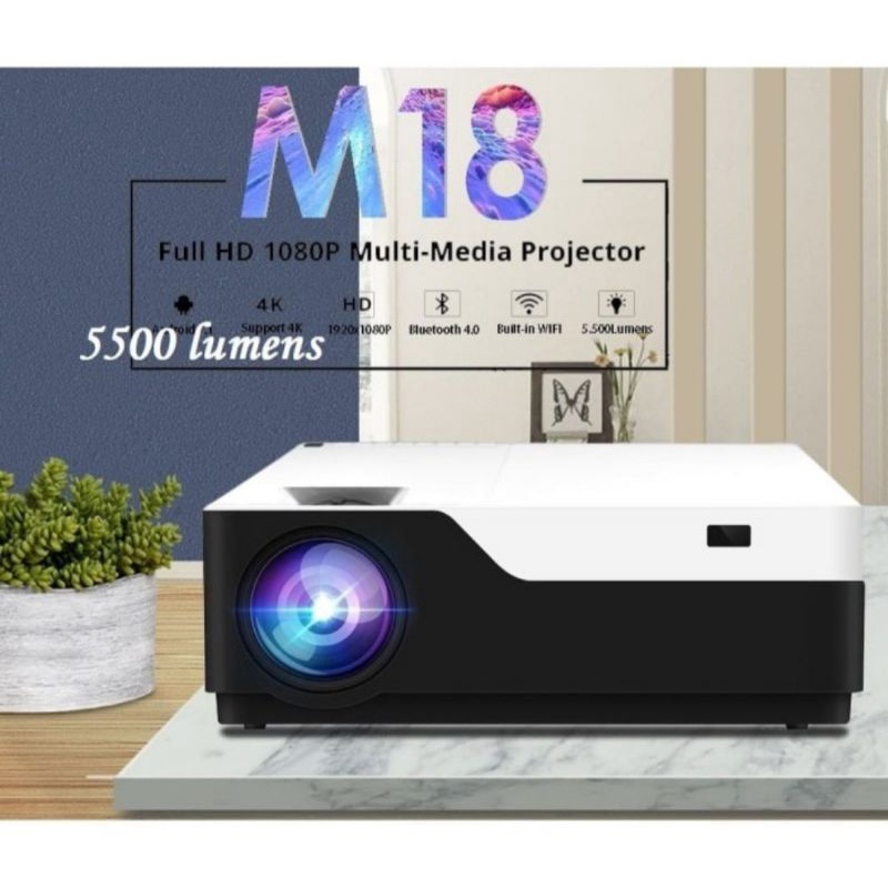 Projector Android Reddo M18 5500 Lumens 1080 Full HD Native 1920x180