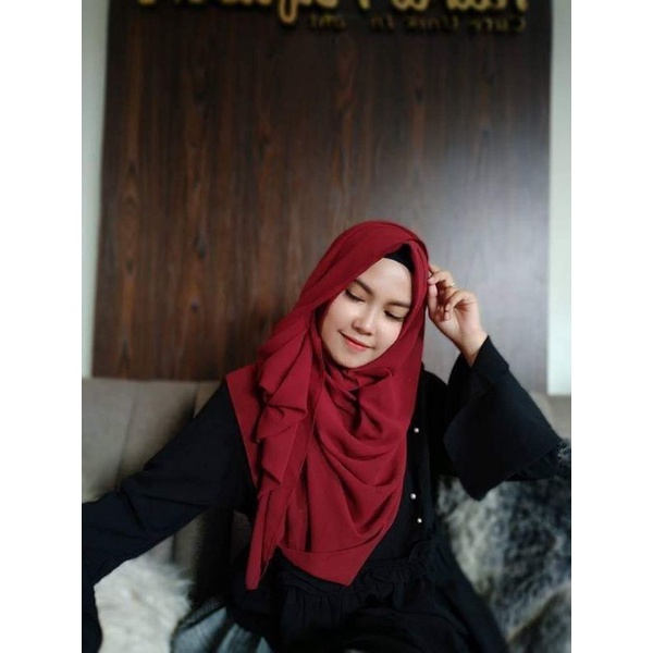 Jilbab Instan // PHRP // tiara Hijabers-MARRON