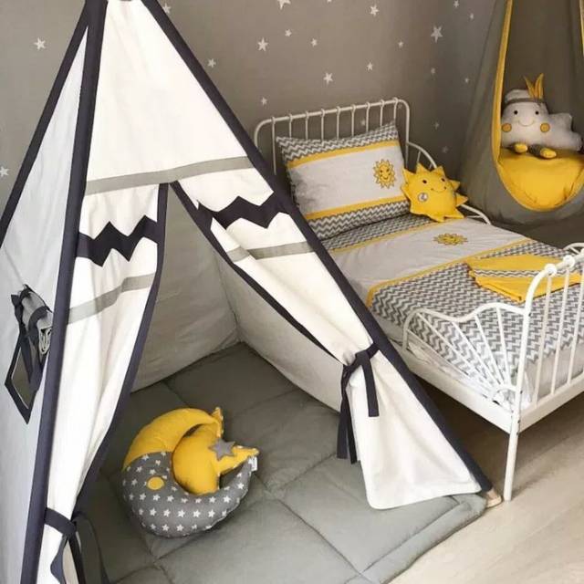 Teepee tent blackgrey
