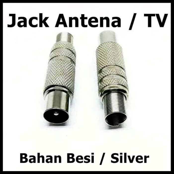 Jack Antena Antenna TV Silver Besi