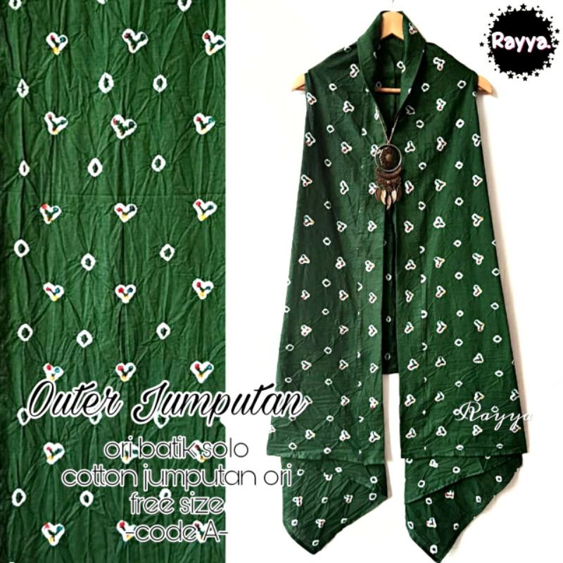 Outer jumputan / Tunik merah putih / Tejo Cardi / Batik anne avantie